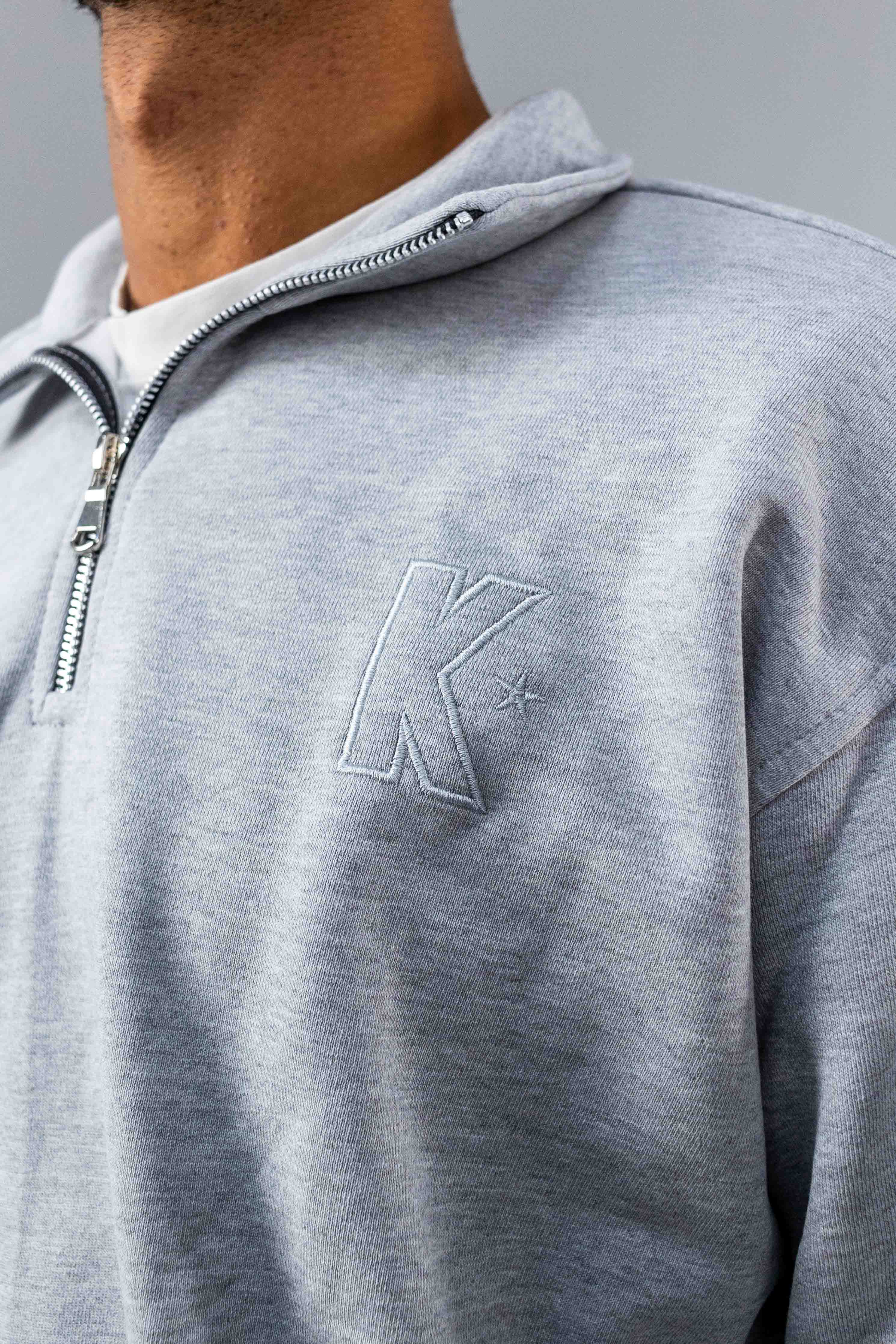 The Light Grey Quarter Zipper