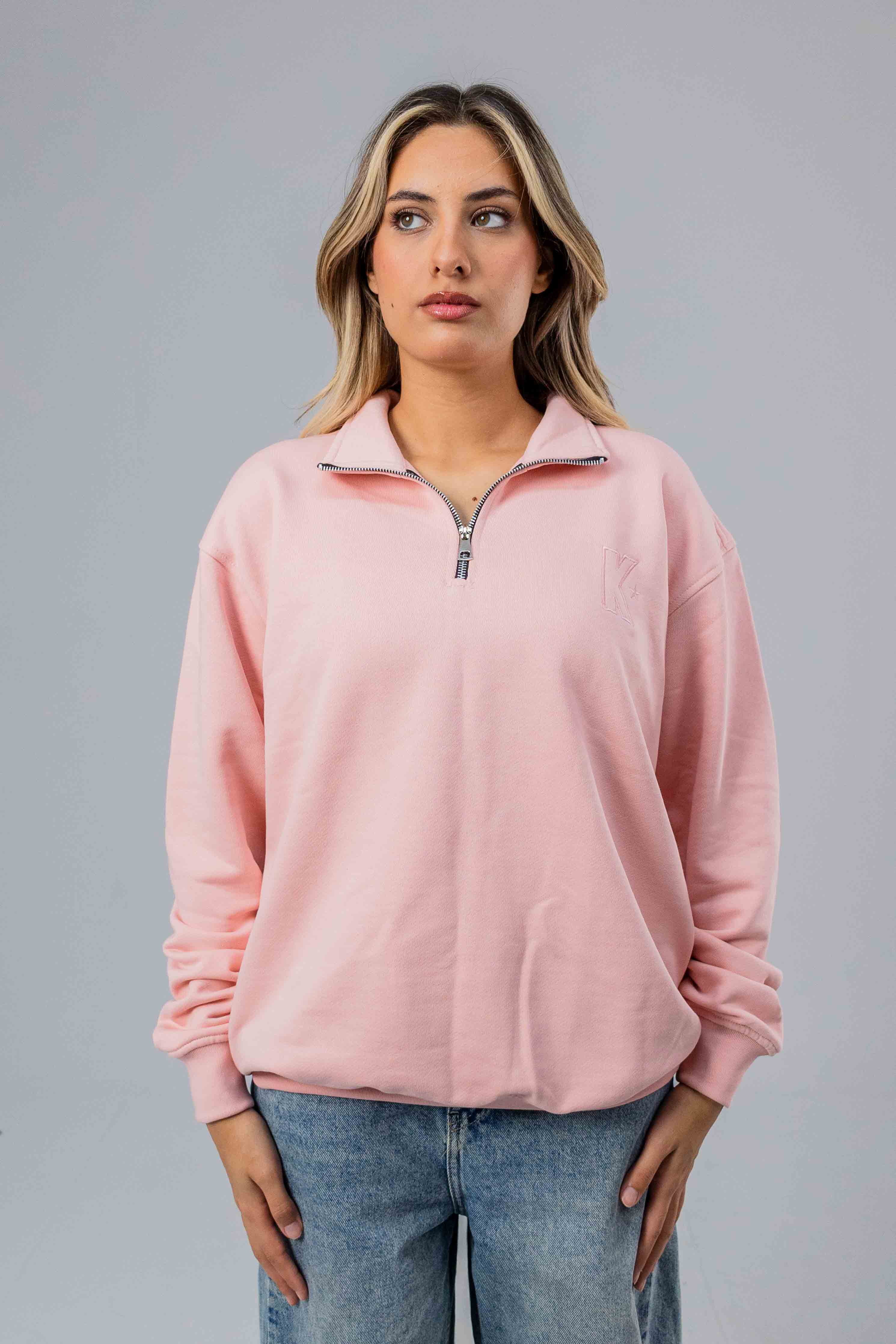 The Baby Pink Quarter Zipper