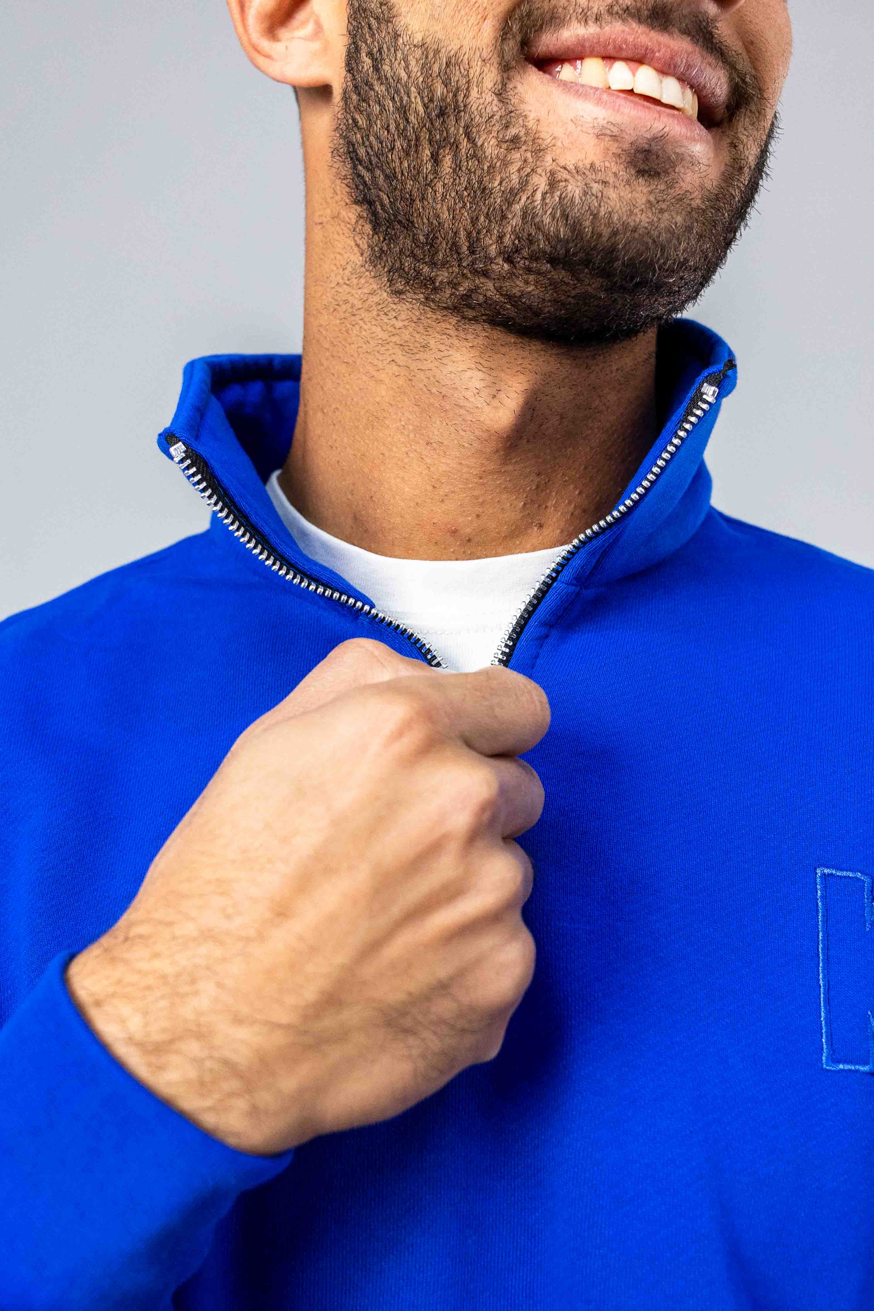 The Blue Quarter Zipper