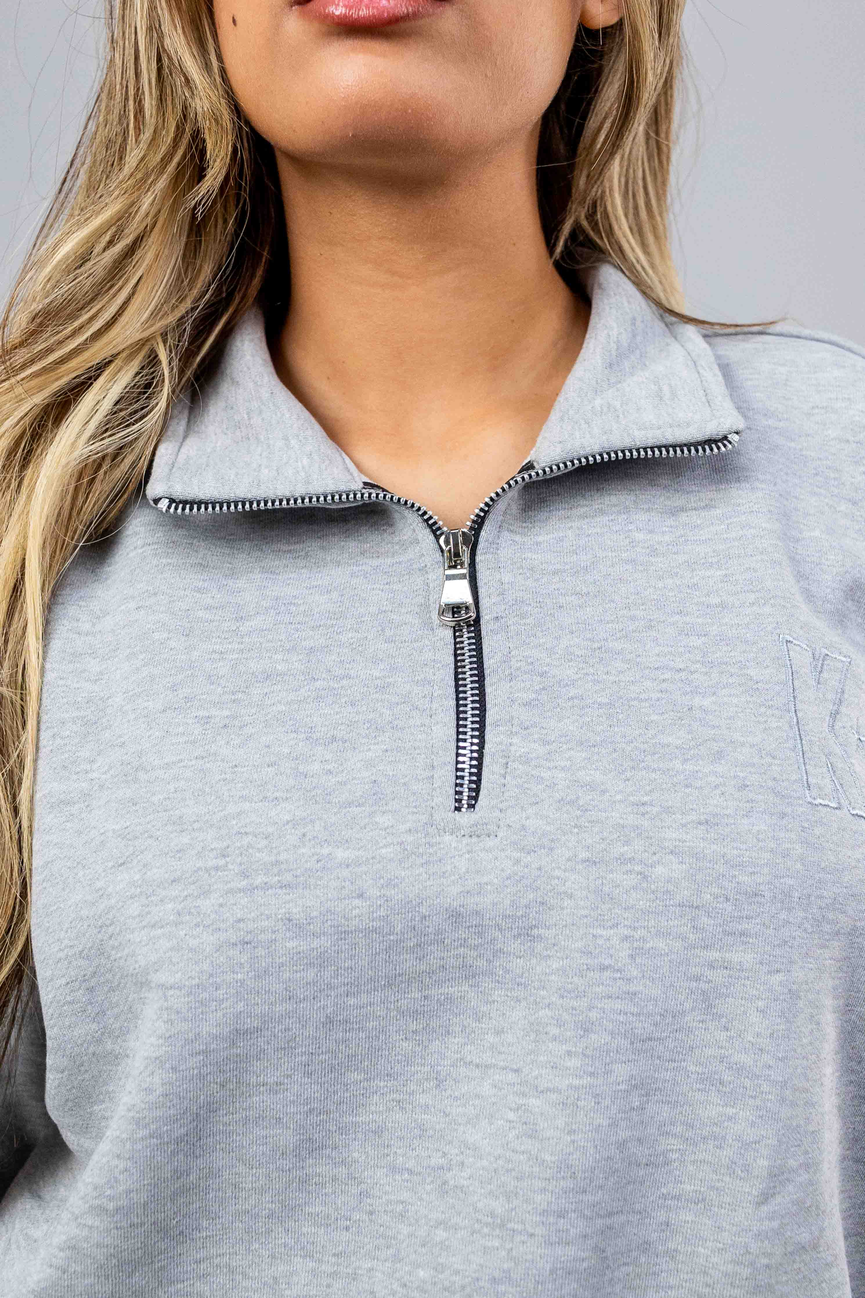 The Light Grey Quarter Zipper